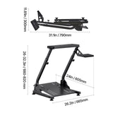 Racing Wheel Stand, Adjustable & Foldable Simulator Stand for Logitech G29 G27 G920 G923, Thrustmaster T300RS T300GT T248 TS-PC TSXW Gaming Cockpit,Pedals Simulator NOT Included