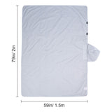 Camping Blanket 2 m x 1.5 m Wearable Warm Stadium Blanket Light Grey.