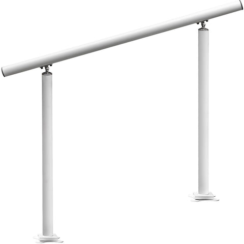 Handrail Outdoor Stairs, 3ft, 34 Inch Outdoor Handrail, Outdoor Stair Railing Adjustable from 0 to 60 Degrees Handrail for Stairs Outdoor White Aluminum Stair Railing for Garden, Office Area