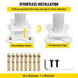 Handrail Outdoor Stairs, 3ft, 34 Inch Outdoor Handrail, Outdoor Stair Railing Adjustable from 0 to 60 Degrees Handrail for Stairs Outdoor White Aluminum Stair Railing for Garden, Office Area