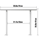 Handrail Outdoor Stairs, 3ft, 34 Inch Outdoor Handrail, Outdoor Stair Railing Adjustable from 0 to 60 Degrees Handrail for Stairs Outdoor White Aluminum Stair Railing for Garden, Office Area