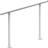 Handrail Outdoor Stairs, 3ft, 34 Inch Outdoor Handrail, Outdoor Stair Railing Adjustable from 0 to 60 Degrees Handrail for Stairs Outdoor White Aluminum Stair Railing for Garden, Office Area