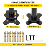 Handrail Outdoor Stairs, 3ft, 34 Inch Outdoor Handrail, Outdoor Stair Railing Adjustable from 0 to 60 Degrees Handrail for Stairs Outdoor Black Aluminum Stair Railing for Garden, Office Area
