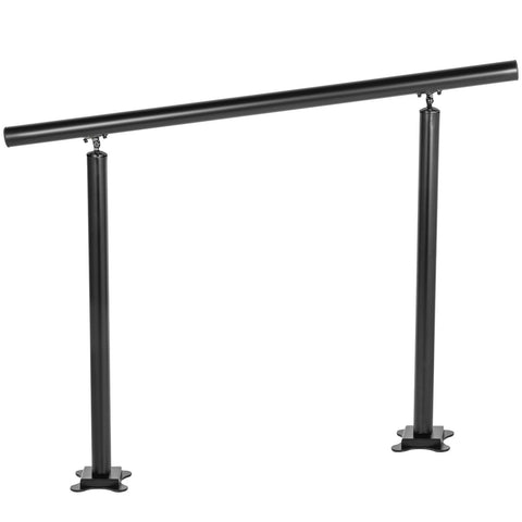 Handrail Outdoor Stairs, 3ft, 34 Inch Outdoor Handrail, Outdoor Stair Railing Adjustable from 0 to 60 Degrees Handrail for Stairs Outdoor Black Aluminum Stair Railing for Garden, Office Area