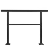 Handrail Outdoor Stairs 47.6 X 35.2 Inch Outdoor Handrail Outdoor Stair Railing Adjustable from 0 to 30 Degrees Handrail for Stairs Outdoor Aluminum Black Stair Railing Fit 3-4 Steps