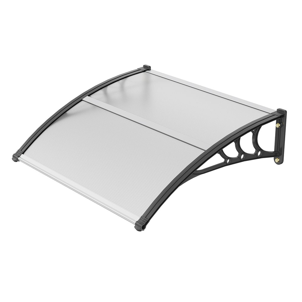 Window Door Awning Canopy 40" x 40", UPF 50+ Polycarbonate Entry Door Outdoor Window Awning Exterior, Front Door Overhang Awning for Sun Shutter, UV, Rain, Snow Protection, Hollow Sheet