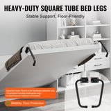 Murphy Bed Kit, Full Size, Deluxe DIY Wall Bed Mechanical Hardware Kit, Pneumatic Lever Heavy Duty Bed Frame Support, Folding Cabinet Wall Bed Space Saving Design for Guestroom, Easy to Build