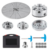KP965 Lathe Chuck, 4-Jaw 96 mm Diameter, Metal Lathe Chuck Turning Machine Accessories with 5 Sets of Jaws, Self-centering Tool, for Precision Machining, Grinding Machines, Milling Machines