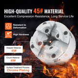 KP965 Lathe Chuck, 4-Jaw 96 mm Diameter, Metal Lathe Chuck Turning Machine Accessories with 5 Sets of Jaws, Self-centering Tool, for Precision Machining, Grinding Machines, Milling Machines