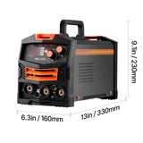 MIG Welder, 130A Synergic Mig Welding Machine, 2-in-1 Gas MIG/Gasless Flux Core MIG Multi-Process Welder Machine, Portable Mig Welder with IGBT Inverter Technology & Digital Display Screen