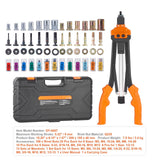 Rivet Nut Tool, 16” Rivnut Tool Kit with 13PCS Metric and SAE Mandrels, 186PCS Rivet Nuts, M3, M4, 10-24, M5, M6, 1/4-20, 8-32, 5/16-18, M8, 3/8-16, M10, M12, 1/2-13, Semi-auto Retraction