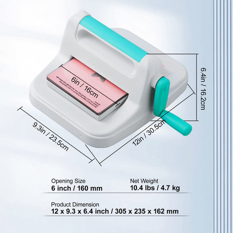 Manual Die Cutting Embossing Machine 6" Opening For Art Craft Scrapbooking