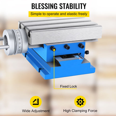 Milling Machine Cross Slide Worktable 4''x7.3'' 2 Axis Compound Precision