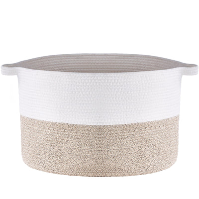 Cotton Rope Storage Basket 87L Woven Blanket Basket 20 x 20 x 14 in