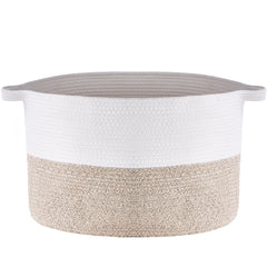 VEVOR Cotton Rope Storage Basket 87L Woven Blanket Basket 20 x 20 x 14 in