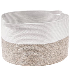 VEVOR Cotton Rope Storage Basket 87L Woven Blanket Basket 20 x 20 x 14 in
