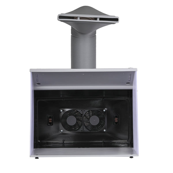 VEVOR Airbrush Spray Booth, Portable Hobby Airbrush Paint Spray Booth Kit with 4 LED Light, Powerful Dual Exhaust Fans, Turntable and 6 ft Extension Hose, for Painting Models, Arts, Crafts, Cakes