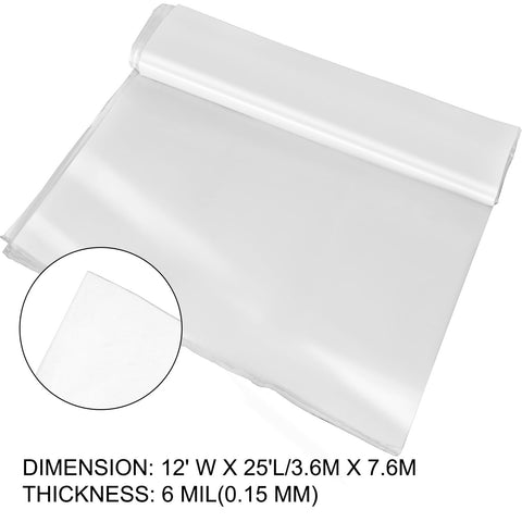 Greenhouse Film, Greenhouse Polyethylene Film 12x25 ft Greenhouse Plastic