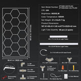 Hexagon Garage Lights 66300LM 15 Grids Honeycomb LED Shop Ceiling Light