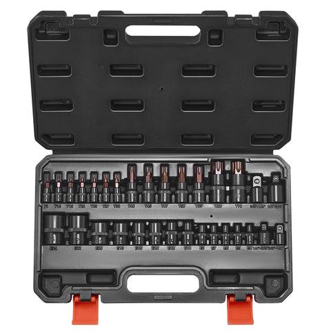 Torx Bit Socket and External Torx Socket Set 31-Piece T8-T70 and E4-E24 Steel