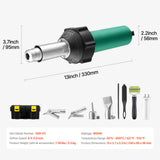 Hot Air Plastic Welder 1600W PVC TPO Vinyl Heat Gun Torch & 9 Accessories