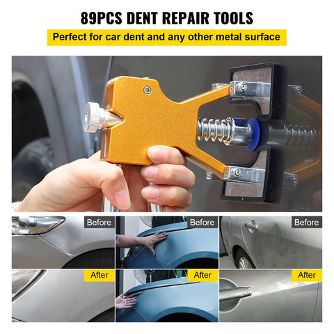 Paintless Dent Removal Rods Stainless Steel Rod Tool Kit 89pcs Dent Repair
