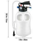 Transmission Fluid Pump 2 Way ATF Refill System Dispenser, Oil and Liquid Extractor 10 Liter Large Capacity, Automatic Transmission Fluid Pump Tool Set with 14 Pieces ATF Filler Adapters