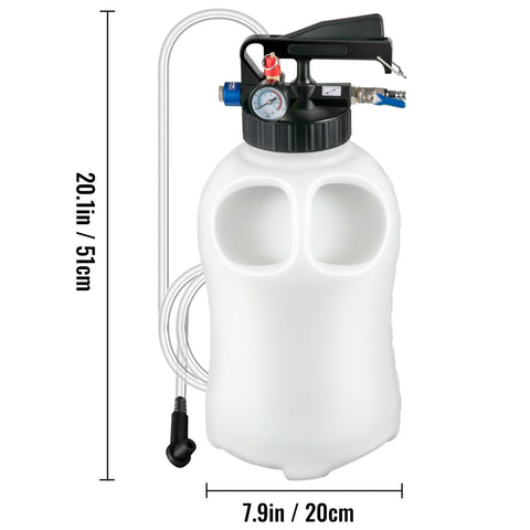 Transmission Fluid Pump 2 Way ATF Refill System Dispenser, Oil and Liquid Extractor 10 Liter Large Capacity, Automatic Transmission Fluid Pump Tool Set with 14 Pieces ATF Filler Adapters