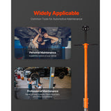 Underhoist Support Stand, 3/4 Ton Capacity Under Hoist Jack Stand, Lifting from 38.4 to 75.4 in, Bearing Mounted Spin Handle, Self-Locking Threaded Screw, Two Wheels, Support Vehicle Components