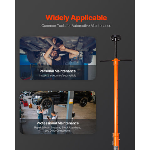 Underhoist Support Stand, 3/4 Ton Capacity Under Hoist Jack Stand, Lifting from 38.4 to 75.4 in, Bearing Mounted Spin Handle, Self-Locking Threaded Screw, Two Wheels, Support Vehicle Components