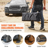 2PCS Traction Boards with PP for Mud Snow Sand Storage Bag Short Black
