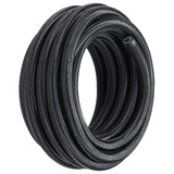 6AN Fuel Line Kit, 7.62 m Fuel Hose Kit, Nylon Stainless Steel Braided PTFE Fuel Line Kit, E85/Oil/Gas/Diesel Hose End Fitting Kit, with 15 PCS Swivel Fitting Adapter Kit, Black