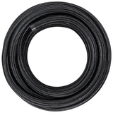 6AN Fuel Line Kit, 7.62 m Fuel Hose Kit, Nylon Stainless Steel Braided PTFE Fuel Line Kit, E85/Oil/Gas/Diesel Hose End Fitting Kit, with 15 PCS Swivel Fitting Adapter Kit, Black