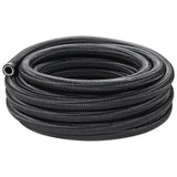 6AN Fuel Line Kit, 7.62 m Fuel Hose Kit, Nylon Stainless Steel Braided PTFE Fuel Line Kit, E85/Oil/Gas/Diesel Hose End Fitting Kit, with 15 PCS Swivel Fitting Adapter Kit, Black