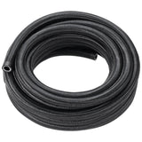 6AN Fuel Line Kit, 7.62 m Fuel Hose Kit, Nylon Stainless Steel Braided PTFE Fuel Line Kit, E85/Oil/Gas/Diesel Hose End Fitting Kit, with 15 PCS Swivel Fitting Adapter Kit, Black