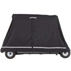 VEVOR 4 Passenger Golf Cart Cover, 600D Polyester Full Cover, Universal Fits for Most Brand Club Car Covers, Waterproof, Sunproof, and Dustproof Outdoor Golf Cart Cover with Three Zipper Doors, Black