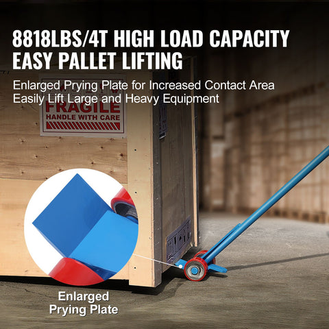 Pallet Buster, 152.4 cm Handle, 4 ton Weight Capacity, Q235 Carbon Steel, Heavy Duty Deck Wrecker Demolition Wood Pallet Tool Breaker Pry Bar Puller for Efficient and Effortless Board Removal