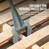 Pallet Buster, 50'' Carbon Steel Handle Wrecking Pry Bar, 2000 lbs Weight Capacity, Heavy Duty Deck Board Removal Tool, Multipurpose Demolition Bar for Flooring, Framing, Roofing, Trim, Drywall