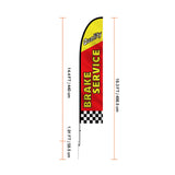 Auto Repair Advertising Feather Flag Kit Swooper Flags and Poles 16.3 FT