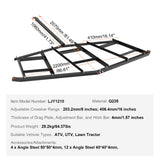 Driveway Drag, 84" Width Tow Behind Drag Harrow, Q235 Steel Driveway Grader with Adjustable Bars, Support up to 50 lbs, Driveway Tractor Harrow for ATVs, UTVs, Garden Lawn Tractors