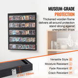 35 Graded Sports Card Display Case, 617 x 775 x 55 mm, Baseball Card Display Frame with 98% UV Protection Clear View PC Glass, Lockable Wall Cabinet for Football Basketball Hockey Trading Card