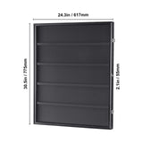 35 Graded Sports Card Display Case, 617 x 775 x 55 mm, Baseball Card Display Frame with 98% UV Protection Clear View PC Glass, Lockable Wall Cabinet for Football Basketball Hockey Trading Card