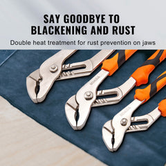 VEVOR Groove Joint Pliers Set Water Pump Pliers 3-Piece 12