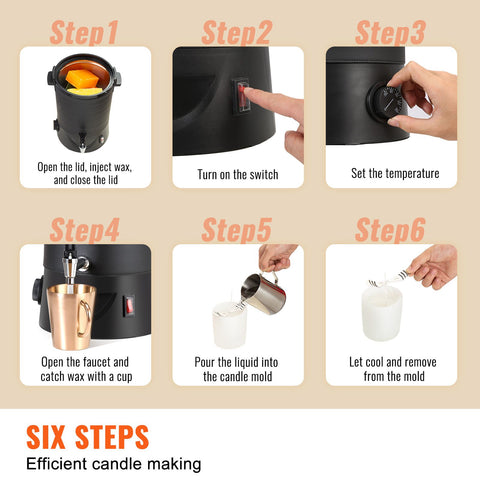 Wax Melter for Candle Making 10Liter Electric Pot Commercial or Home Use