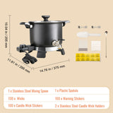 Wax Melter for Candle Making, 5 Liter Large Electric Wax Melting Pot Easy Pour Spout, 4-level Temperature Control, Easy Clean for Candle Soap Cream Beauty Bulk Production Business or Home