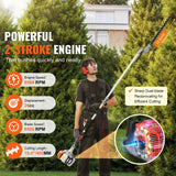 15.7-inch 26CC 2 Cycle Gas Hedge Trimmer, Gas Powered Pole Hedge Trimmer with Dual Sided Dual Action Blade, Adjustable Trimmer Head, Suitable for Trimming Shrubs, Bushes