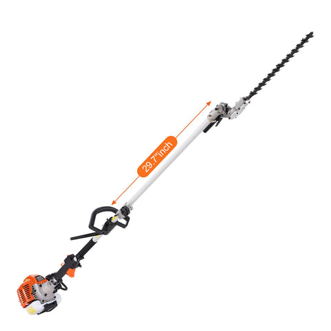 15.7-inch 26CC 2 Cycle Gas Hedge Trimmer, Gas Powered Pole Hedge Trimmer with Dual Sided Dual Action Blade, Adjustable Trimmer Head, Suitable for Trimming Shrubs, Bushes
