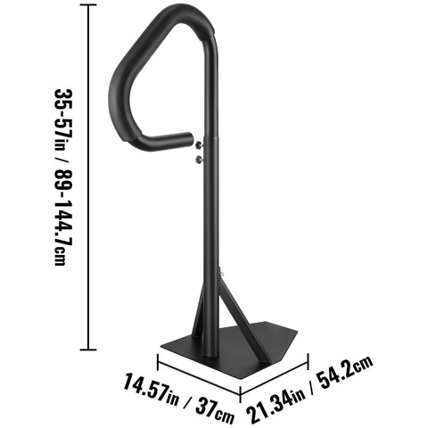 Hot Tub Handrail, 360 Rotatable Spa Side Handrail with 35"-57" Adjustable Height, Rust-proof Aluminum Spa Step Hot Tub Hand Rail with Slide-Under Mount Base for Indoor & Outdoor, 600LBS Capacity