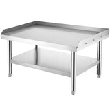 Stainless Steel Equipment Grill Stand, 122 x 76 x 61cm Stainless Table, Grill Stand Table with Adjustable Storage Undershelf, Equipment Stand Grill Table for Hotel, Home, Restaurant Kitchen