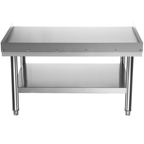 Stainless Steel Equipment Grill Stand, 122 x 76 x 61cm Stainless Table, Grill Stand Table with Adjustable Storage Undershelf, Equipment Stand Grill Table for Hotel, Home, Restaurant Kitchen